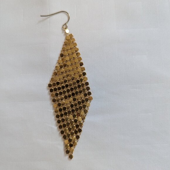 MKM Designs Gold Toned Dangle Earrings - Picture 2 of 2